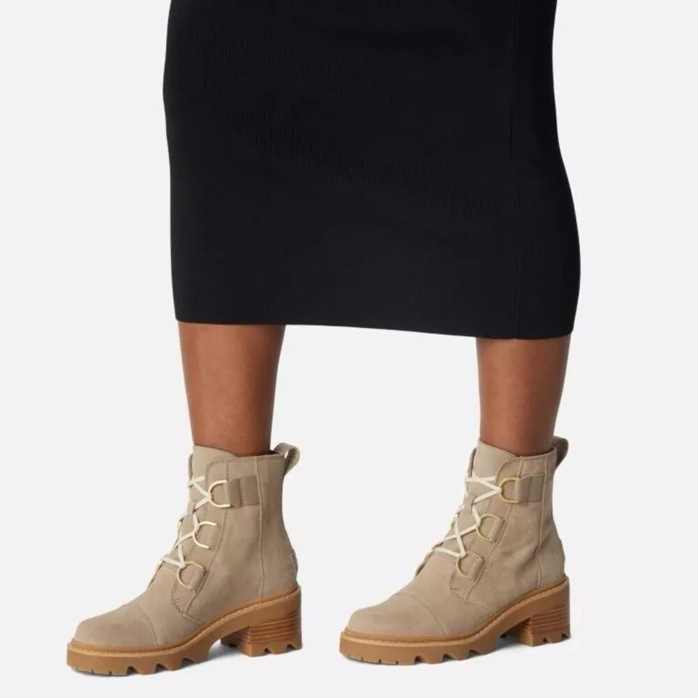 Sorel Women's Omega Taupe Joan Now NL5035-265 Lace-up Winter Ankle Boot Size 9.5